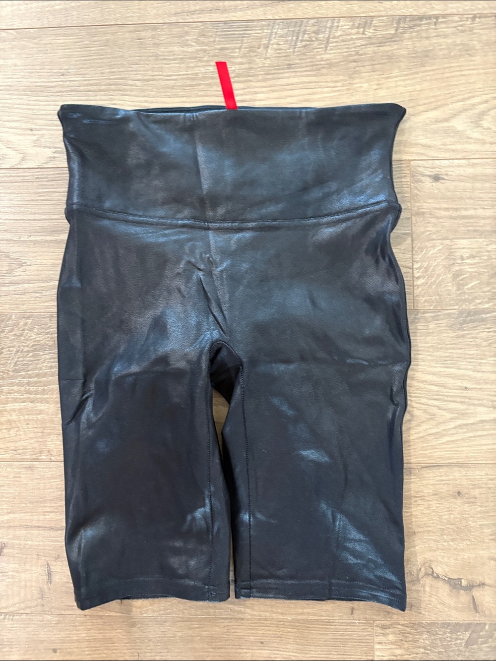 SPANX Black Shaping Shorts with Red Logo Tag